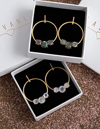 Moonlight boucles d'oreilles gris légères qui ne font pas souffrir les lobes - 6