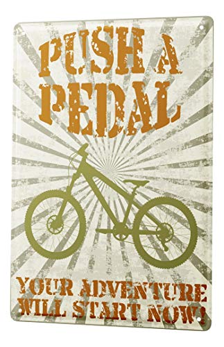 Blechschild Vintage Retro Metallschild Wandschild Blech Poster Nostalgie Fahrrad Mountainbike