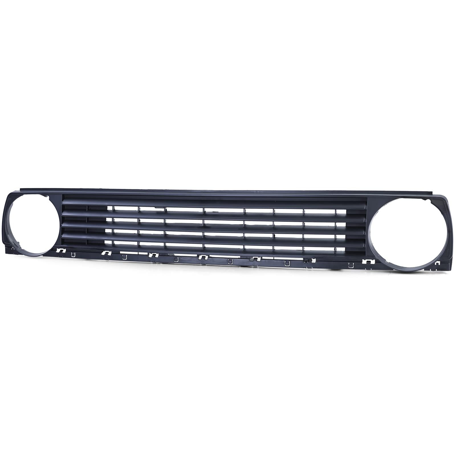 Kühlergrill ohne Emblem Schwarz mit Grillspoiler passt für VW Golf 2 1983-1991