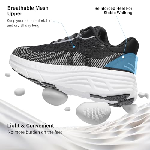 Image of Women's Wide Toe Box Walking Shoes Comfortable Cushioned Tennis Nursing Bunions Shoes Breathable Non Slip Gym Sports Athletic Running Fashion Sneakers