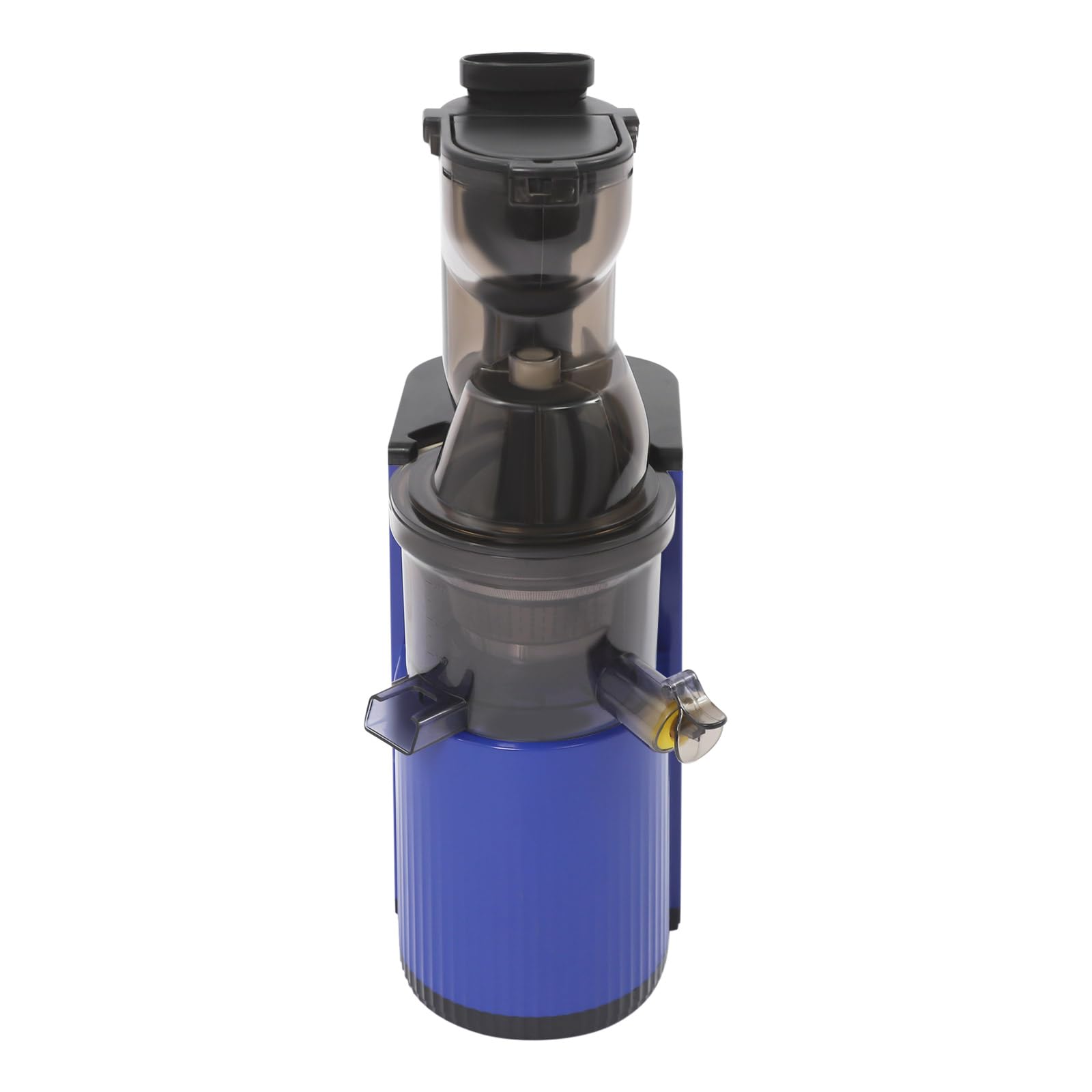Slow Juicer Exprimidor, 800 W, 500 ml, en espiral, con caracol de 48 rpm, orificio de llenado de 8 cm, máquina exprimidora para función inversa, granadas, manzanas, naranjas (azul)