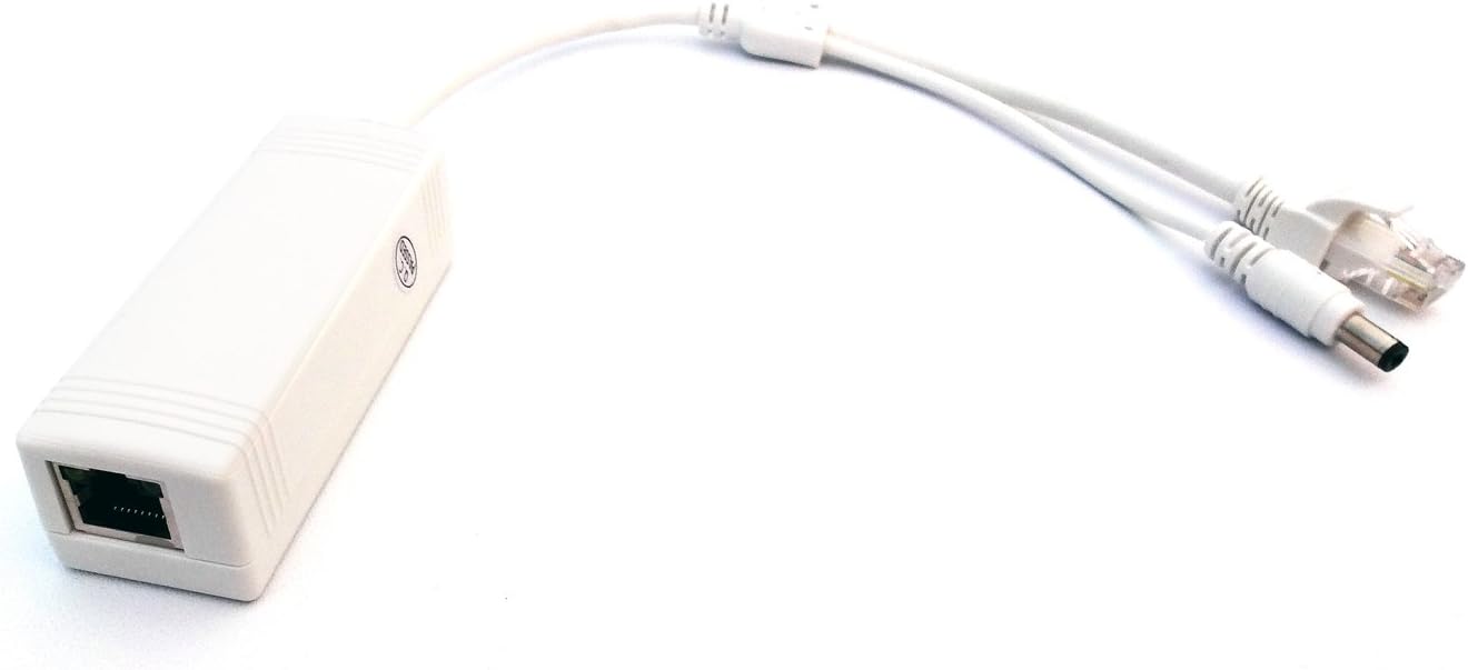 12V PoE Splitter/Adapter (IEEE 802.3af, 10/100M, White)