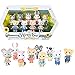 Bandai Honey Bee Acres - Pack 9 Figurines Copains - Léo, Calvin, Coco, Lulu, Shadow, Pippa, Misty, Hoot et Willow - Figurines Toutes Douces et floquées SD10014