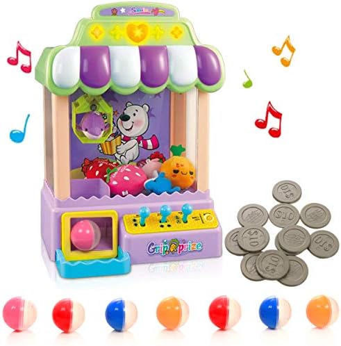 IQ Toys Claw Machine, Mini Electronic Arcade Grabbing Toy for Kids with Music, Prizes not Included