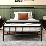 Easllre 14Inch Metal Bed Frame,Twin Size Bed Frame with Storage Space,Heavy Duty Sturdy Mattress Foundation,Easy Assembly,No Box Spring Needed,Twin