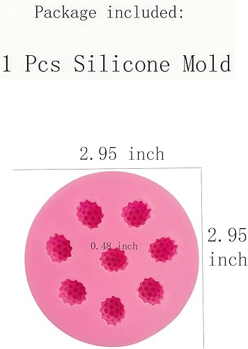 Miniatura 2 de Generic Mini moldes rectangulares de silicona para dulces, rosa, 2.95 x 2.95 x 0.71 pulgadas, 3.2 fl oz, moldes de preparación de alimentos