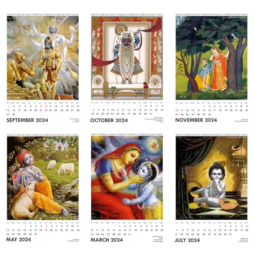 Image of Tallenge - Enchanting Krishna - 20245 desk Calendar - 6 x 9 Inches (Paper, Desk Calendar)
