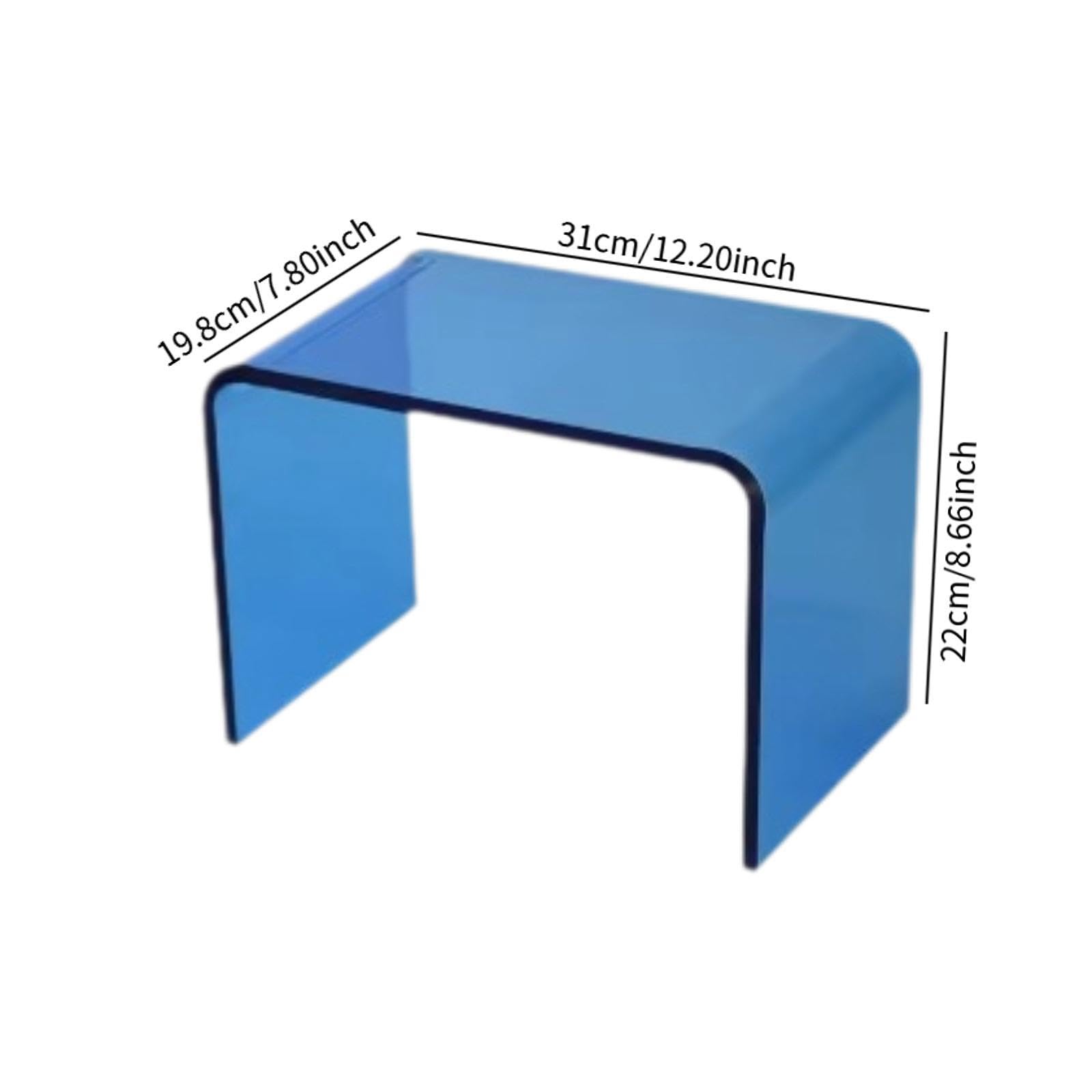 Acryl Trittschemel für Den Haushalt, Kompakter Fußhocker für Bad Und Küche, Blau
