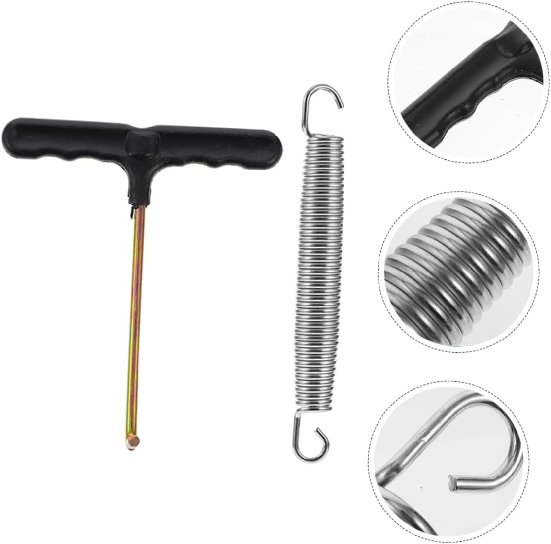 KICHOUSE Galvanized Trampoline Springs Replacement Parts Trampoline Wire Accessories Sturdy Spring Tool