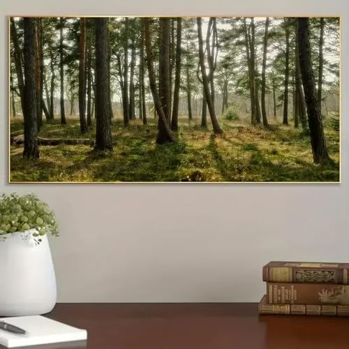 Art mural panoramique forêt moderne toile sans cadre