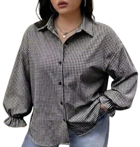 Women Rose Check Shirt Cotton Stylish Trending Checked Pattern Trendy Fashion Clothing-picture-39