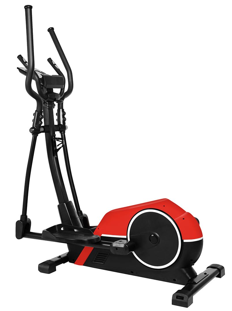 Miweba Sports Bicicleta elíptica profesional MC300 Stepper – con control por aplicación – 21 kg de masa oscilante – Bicicleta elíptica – Bicicleta estática eléctrica – Correa de pulso – Freno