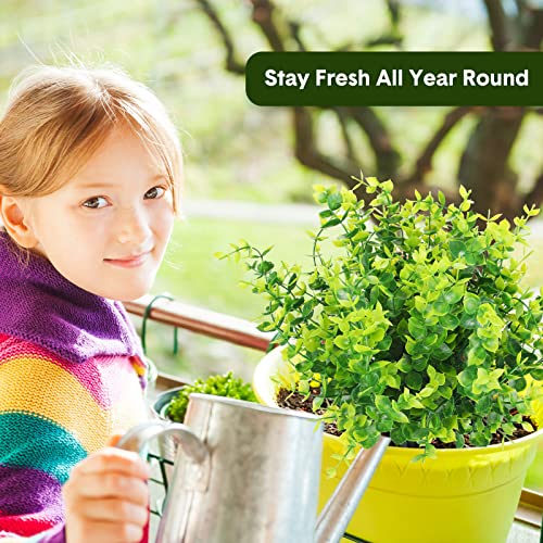 Bundles Outdoor Artificial Boxwood Stems Spring Faux Plants Shrubs Plastic Fake Uv Resistant Greenery Picks For Indoor Outside Farmhouse Home Garden Porch Office Wedding Decor (36 Pcs) #TOP4