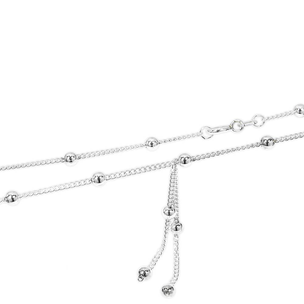 NKlaus cavigliera argento 925 26cm lunga catena a ricciolo signore cavigliera classica gioielli 12570