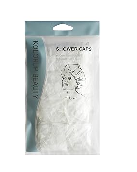 Shower Caps, Pack of 4, White, One Size