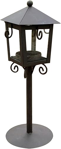 Portavelas con taza de cristal soportes creativos de metal en forma de farol portavelas romántico centros de mesa para decoración del hogar color