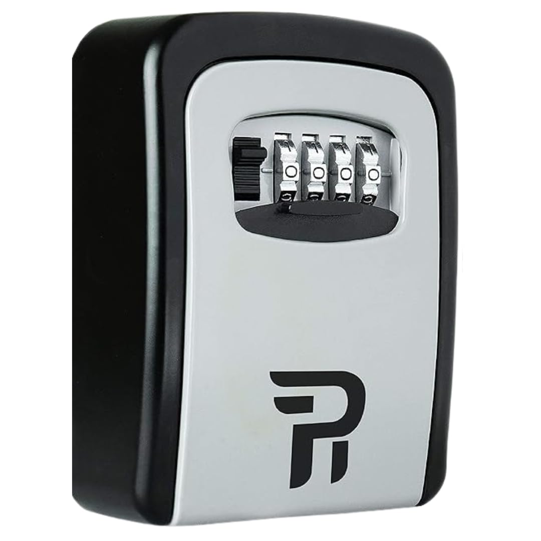Rudy Run Key Lock Box for Outside - Wall Mount Lockbox for House Keys Outdoor - Combination Key Hiders to Hide a Key - Waterproof Key Safe Storage Lock Box