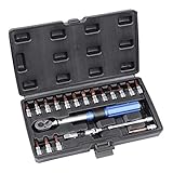 ABN 1/4IN Drive Click Torque Wrench Set, 23Pc - 2-22Nm Dual Direction 20-200 Inch Pound Torque Wrench and Bit Tool Set