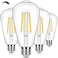 Dimmable Vintage LED Edison Light Bulbs 100W Equivalent, 8W ST58 Soft White 3000K 1200Lumens ST19 Antique LED Filament Bulbs, E26 Base, Clear Glass, CRI90+, Great for Home Bathroom Kitchen(4 Pack)