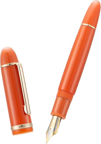 Miniatura 3 de Jinhao X159 - Pluma estilográfica acrílica naranja y rojo # 8 con punta fina para escritura y caligrafía con convertidor de tinta de repuesto
