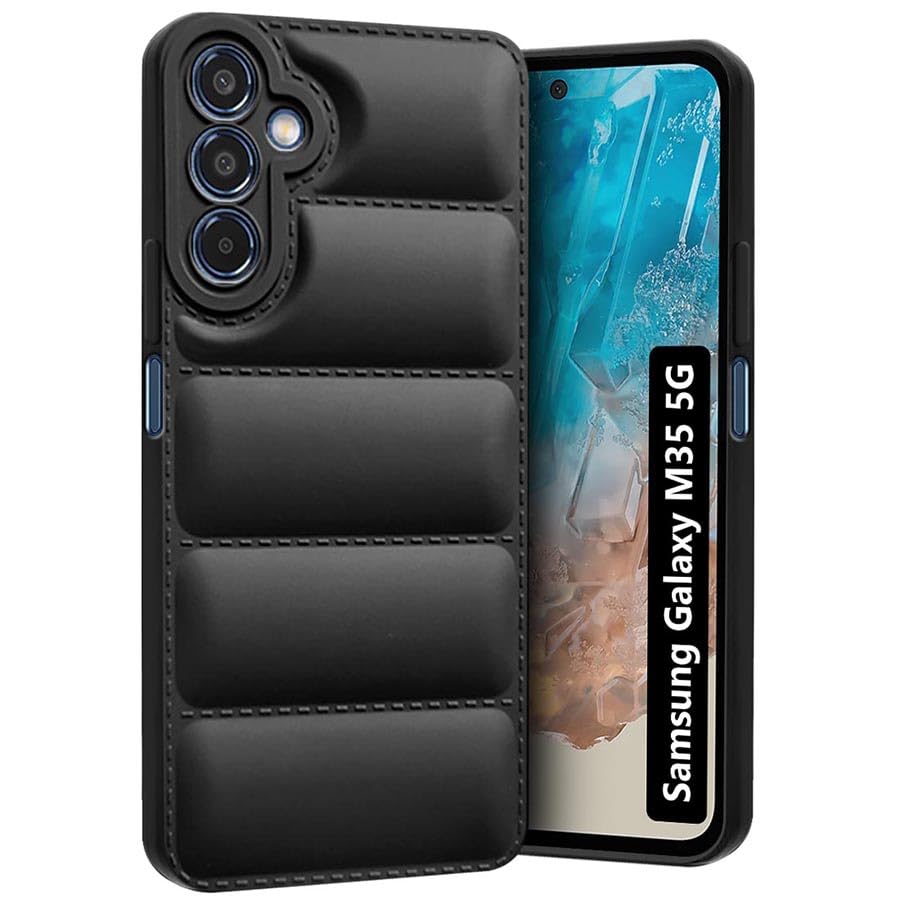 Fashionury Back Cover for Samsung Galaxy M35 5G | Compatible for Samsung Galaxy M35 5G Back Cover | Liquid Silicon Puff Case for Samsung Galaxy M35 5G with Camera Protection | (Black) (B0DBJ467B9) Amazon Price History, Amazon Price Tracker