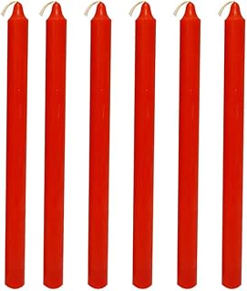 Red Cone Candles, 12 Inch Illuminated Candles, Suitable for Weddings, Candlelight Dinners, Home Decor, Birthday Parties (12 inch, 6pack)
