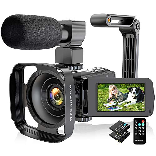 Video Camera Camcorder 2.7K Ultra HD 36MP YouTube Camera for Vlogging, IR Night
