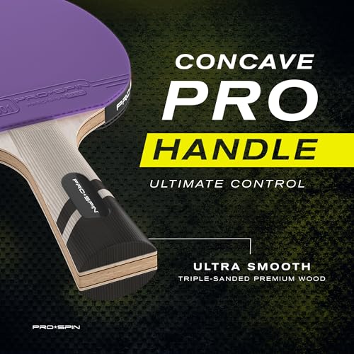 Image of PRO-SPIN Ping Pong Paddles - ITTF Approved Professional Table Tennis Rackets with Carbon Fiber for Superior Control | 7-Ply Blade, Premium Rubber, 2.0mm Sponge