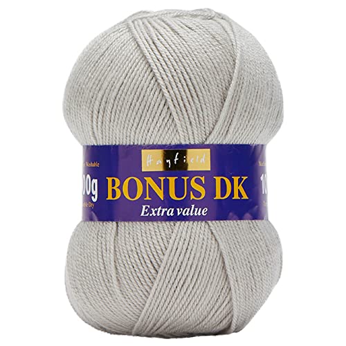 Hayfield Bonus DK Double Knitting, Pearl Grey (615), 100g