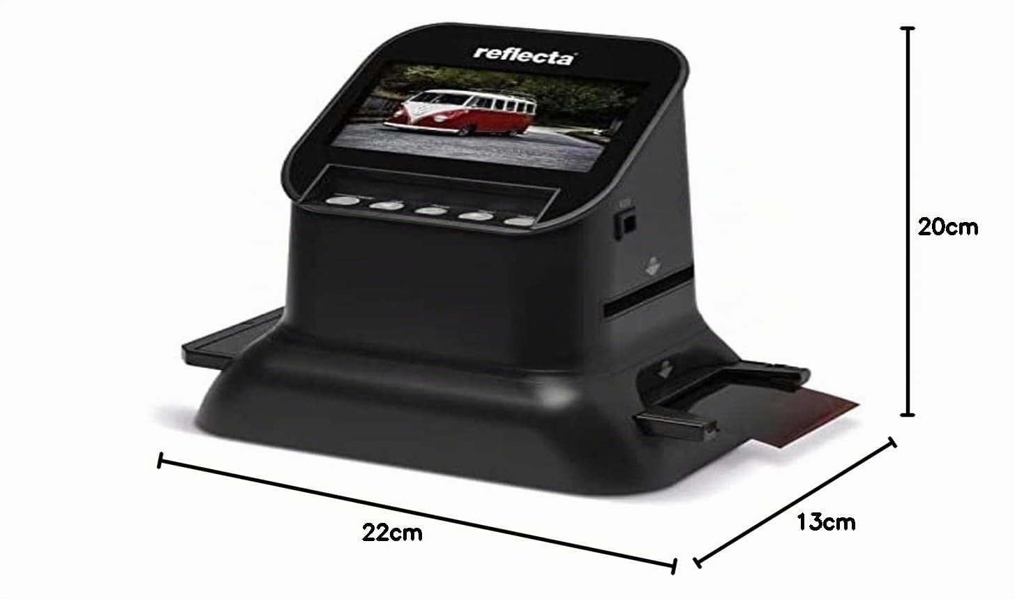 Reflecta x66-Scan - Scanner de diapositives et négatifs photo, Capteur CMOS de 14 MP, Résolution normale de 14MP et résolution interpolée de 22MP, écran LCD IPS de 4,3'', USB 2.0