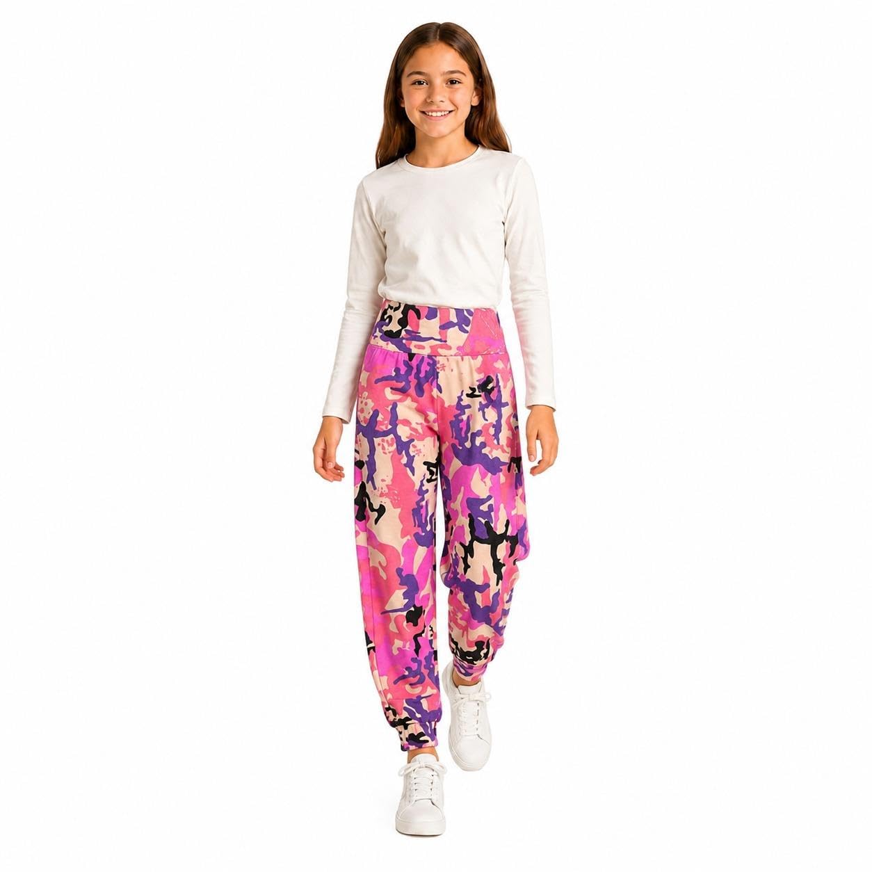 A2Z 4 Kids Girls Ali Baba Harem Trousers Plain Fashion Pants