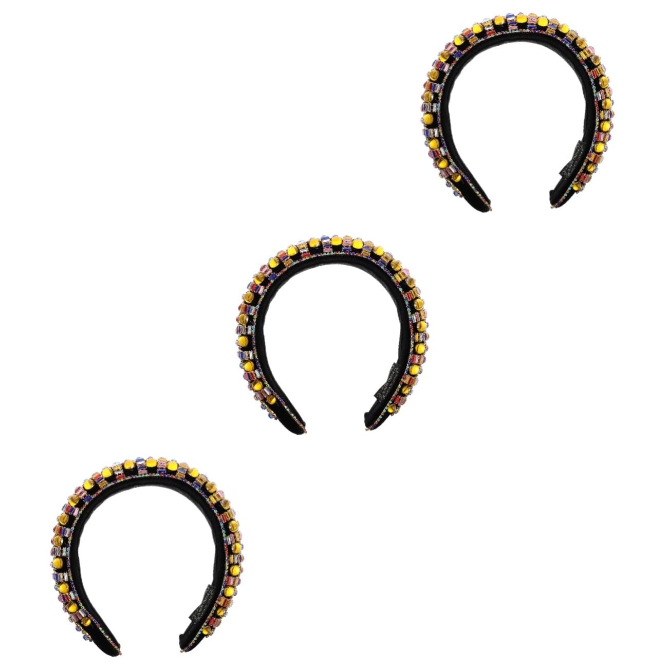 Beavorty 3stücke Padded Rhinestone Haarband Für Damen Elegante Haarschmuck Accessoires Mit Funkelnden Strasssteinen Für Partys Und Besondere Anlässe