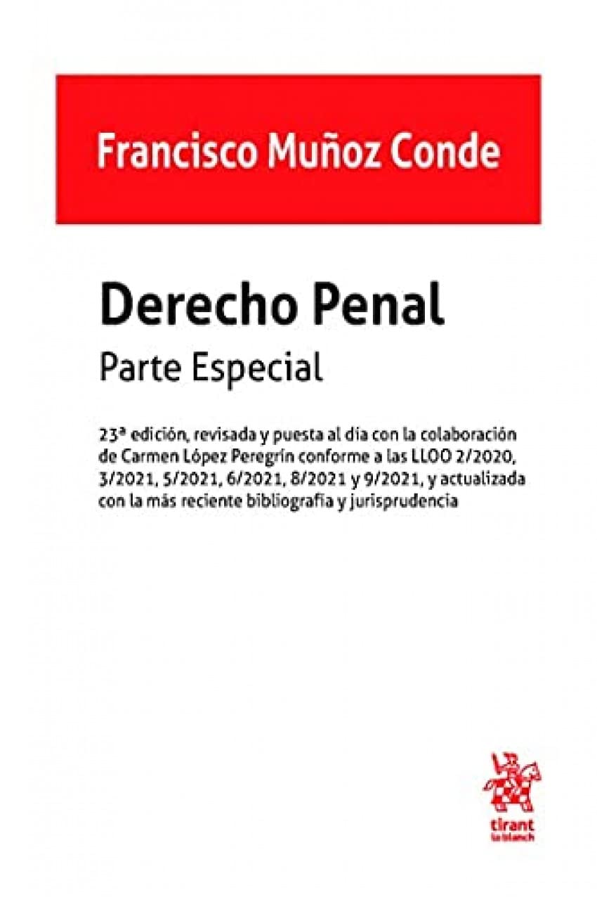 Derecho Penal Parte Especial 23ª Edición 2021 (Manuales de Derecho Penal)