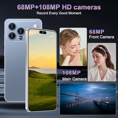 Image of 17PROMA X Smartphone: Snapdragon 8 Gen 3, 12GB RAM + 512GB Storage, 7000mAh Battery, 6.99-inch Display, 68MP+108MP Camera, Android 15, 5G, Dual SIM - Superior OS Outperforms Competitors (Blue)