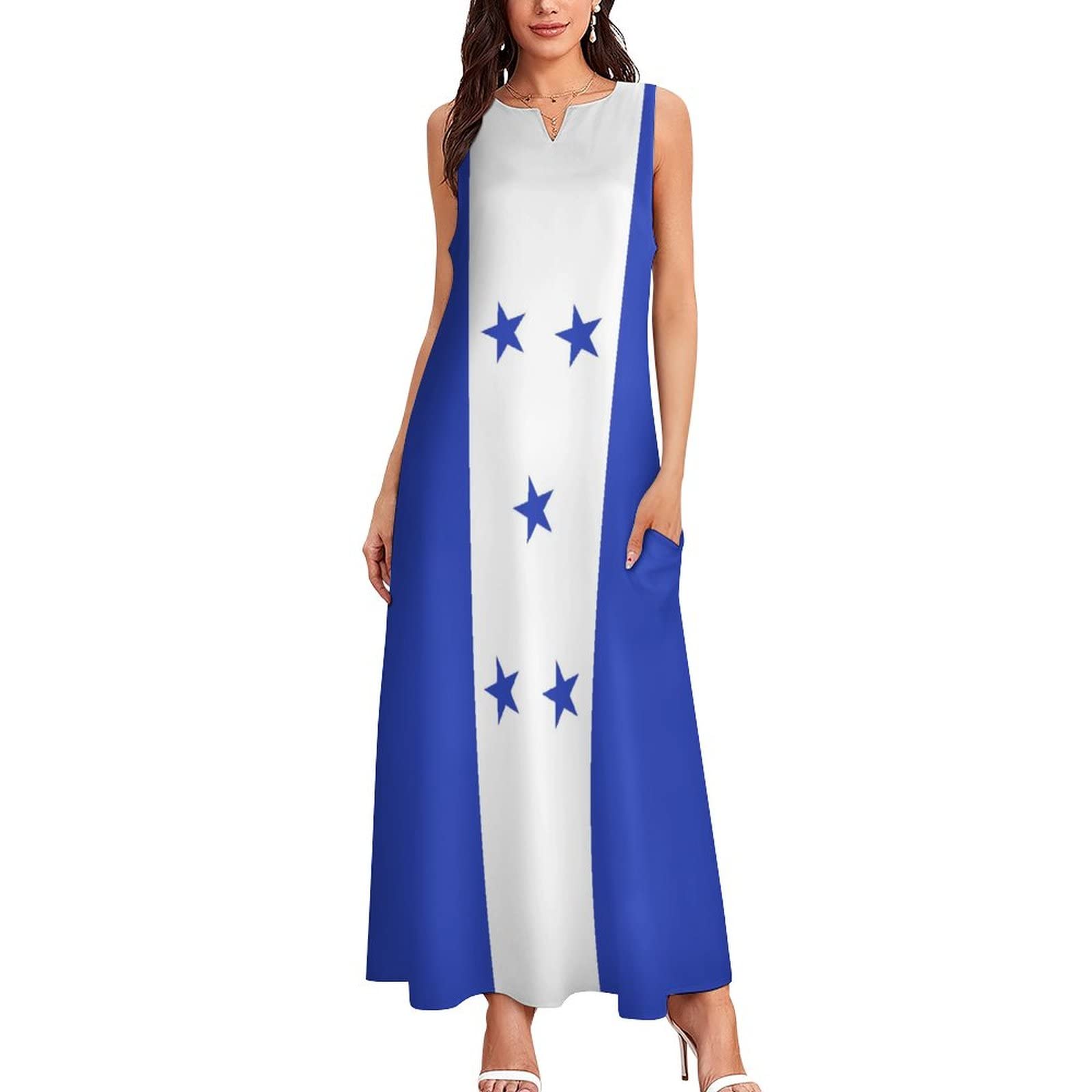 honduras traditional dress Elegant Casual Flag Long for Women Girl's Summer Sun Beach 3XL : Clothing, Shoes & Jewelry Color:Lemon Drop available in various sizes Boho Civil Marriage Wedding collection:loungewear
