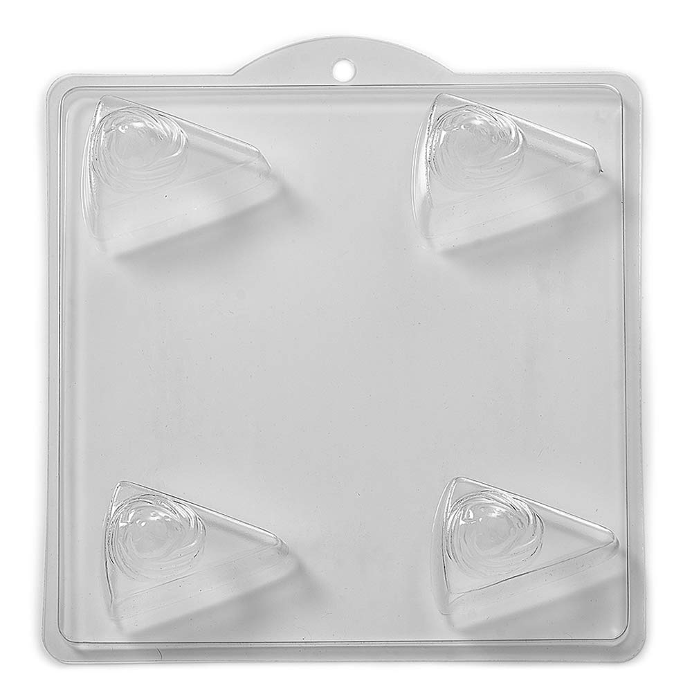 Moule à savon 4 cavités tranche de gâteau silicone M08 pâtisserie et bombe de bain