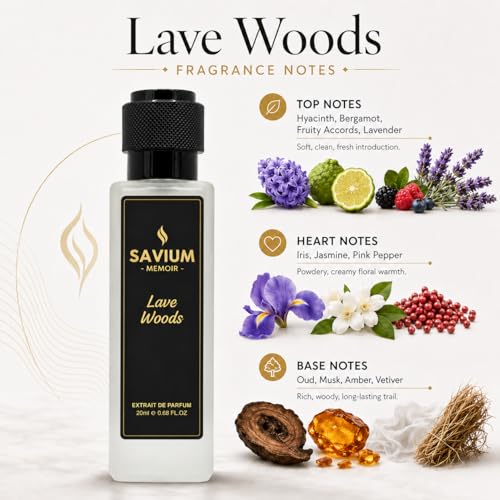 Image of Lave Woods Perfume for Men, Smoky Long Lasting Classic Oud Fragrance, 30ml EDP
