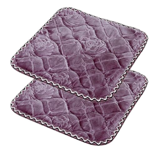 YongXinMY Almohadilla de asiento para silla de comedor y cocina con lazos, cojín de terciopelo antideslizante de felpa grueso cuadrado y almohadilla de asiento en forma de U para oficina, sofá