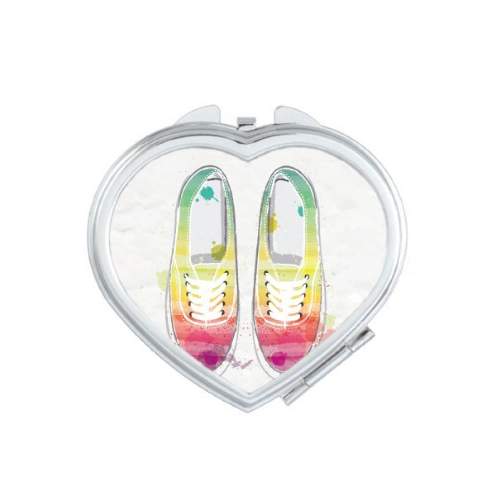 Miroir compact maquillage portable mignon cadeau graphique noir