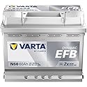 VARTA Automotive DYNAMIC EFB (N60) 12V 60Ah 640A - Nassbatterie für Start-Stopp Systeme - Starterbatterie für Autos mit erhöhtem Energiebedarf - Wartungsfreie Bleisäurebatterie