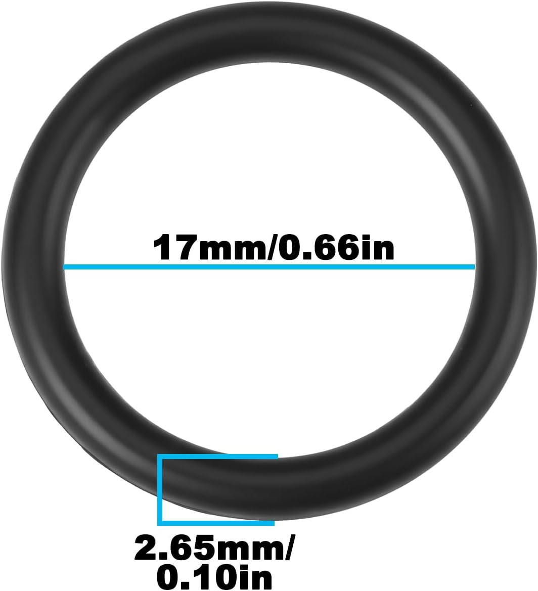 SING F LTD 10 Pack Fuel Line O Ring 17x2.65 mm Seal Replace OEM WHT007702 Compatible with Audi VW SEAT Skoda