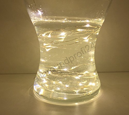 Catena a LED, filo metallico, a batteria