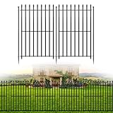 10 Panels No Dig Decorative Garden Fence, 40in(H)×22ft(L) Heavy-Duty Rustproof Metal Panels, Outdoor Dog...