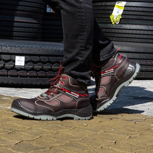 Image of Comando Safety Work Boots Model 1420 Go Safe - 100% Leather Heavy-duty, 100% Dielectric and Insulating, Lightweight and comfortable construction work boots with toe protection