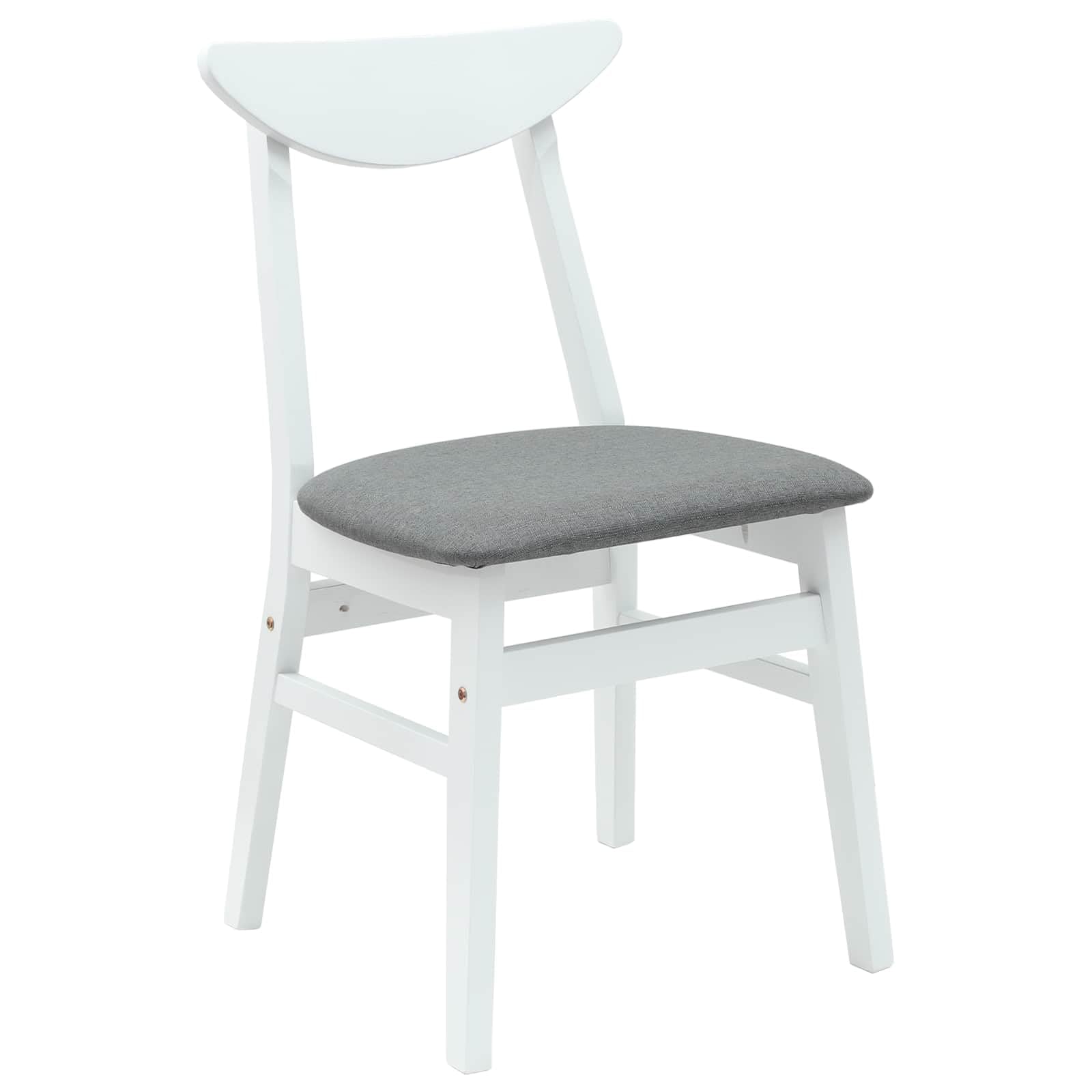 Lite drewno kauczukowe Nowoczesny design Biały 42 x 47.5 x 81 cm