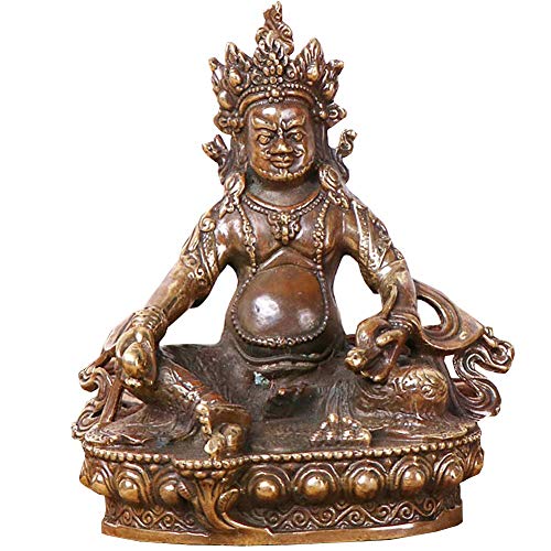 Statue de Bouddha indien en laiton et ornements Feng Shui de prospérité maison