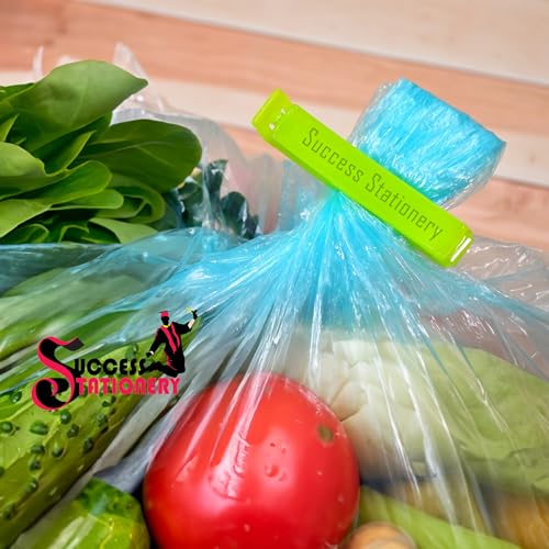 Image of Success Stationery (Set of 18 Pcs X 4 72 Pcs) - Home Kitchen Plastic Food Snack Bag Pouch Clips for Packet Sealing Tools 3 Size Large Medium Small Items Bag Clips Vacuum Sealer (Multi Color Set)
