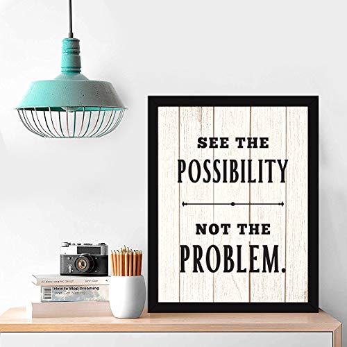 Image of Chaka Chaundh - Office Quotes Frames - Motivational Quotes Wall Frames for Office - Positive Business Quotes Wall Frame - Poster - (14 X 11 Inches) (White wood vintage - color - 3)