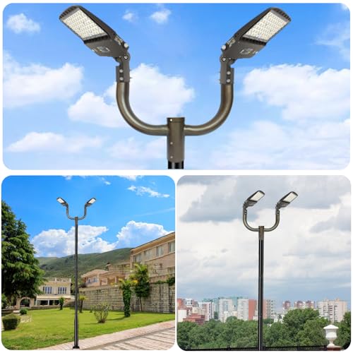 Ifvbey NJZJT-2 Bull Horn Mount Bracket Use For Parking Lot Light, 2 3/8 Inch Bullhorn Tenon Adapter Round Pole For Outdoor Led Shoebox Area Light… thumb #3