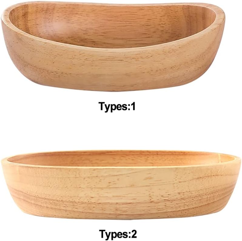 Salad Dish Large Serving Tray Dessert Decorative Bakery Home Party Ornament Fruit Wooden Candy Bowl Snack(One Size)